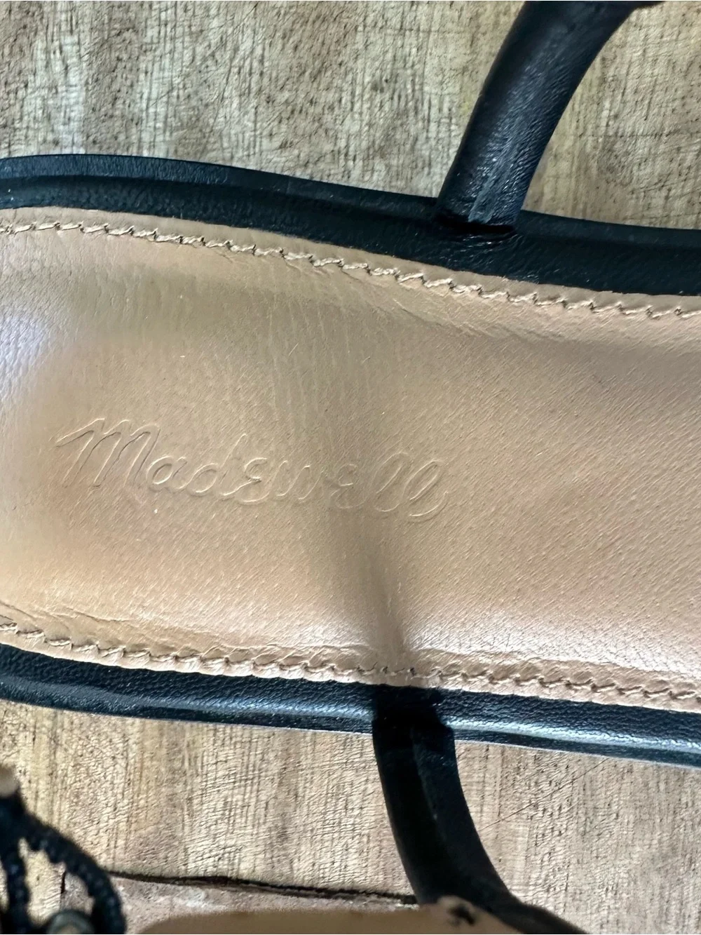 Madewell Black Minimal Strappy Sandal - Picture 4 of 6